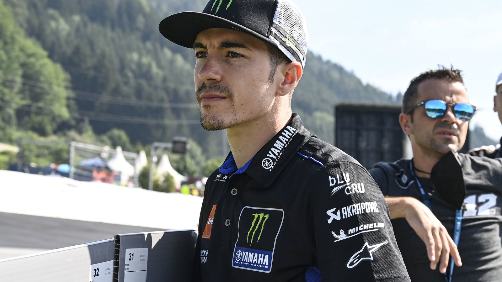 Maverick Vinales, 2021 Austrian MotoGP, trackside. Credit: Gold and Goose.