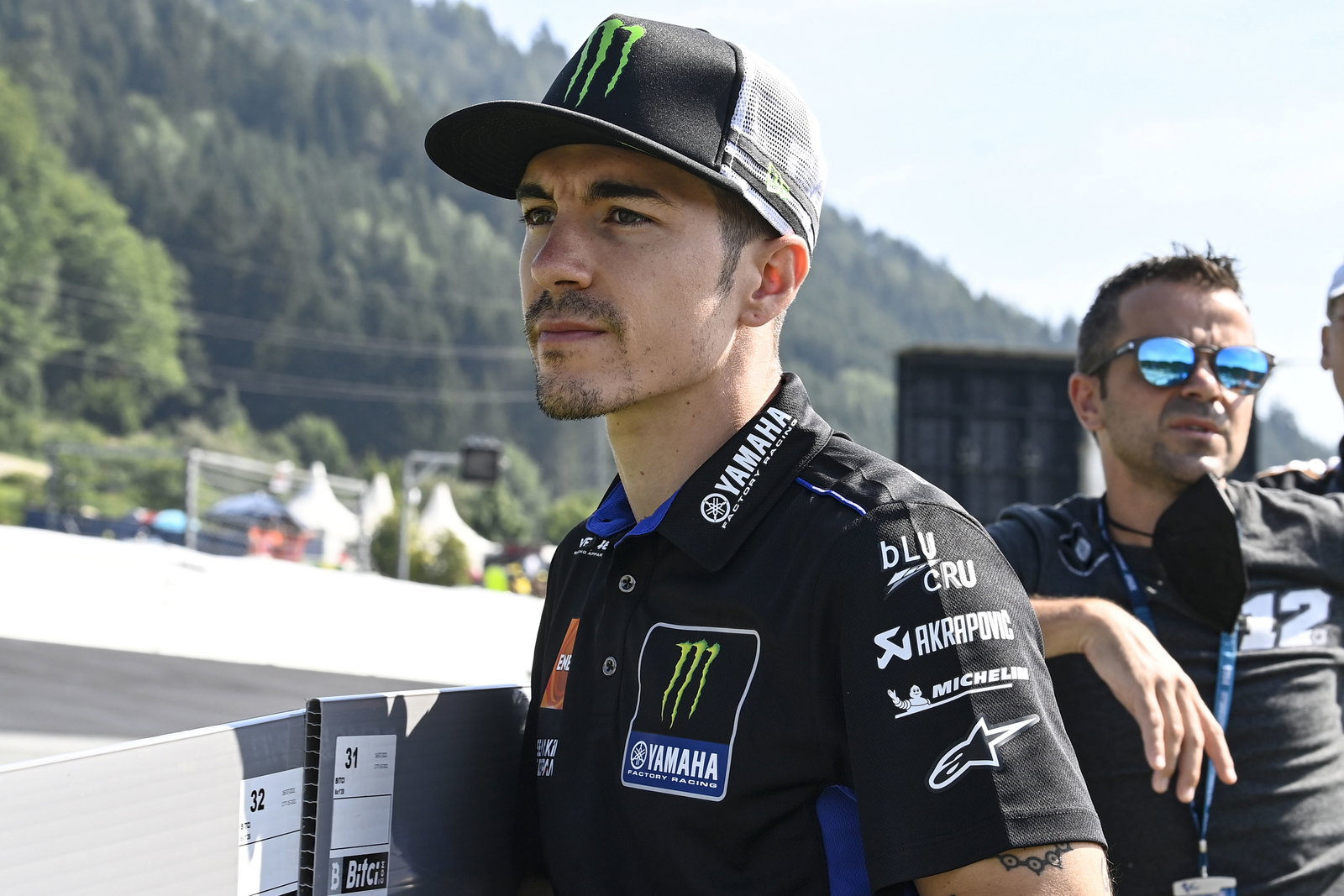 Maverick Vinales, 2021 Austrian MotoGP, trackside. Credit: Gold and Goose.