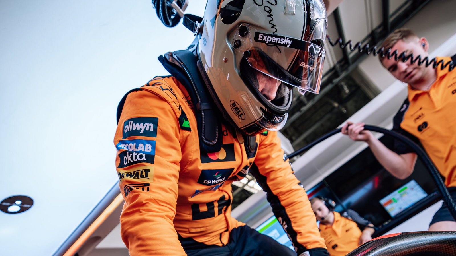 Brad Pitt driving McLaren's MCL60