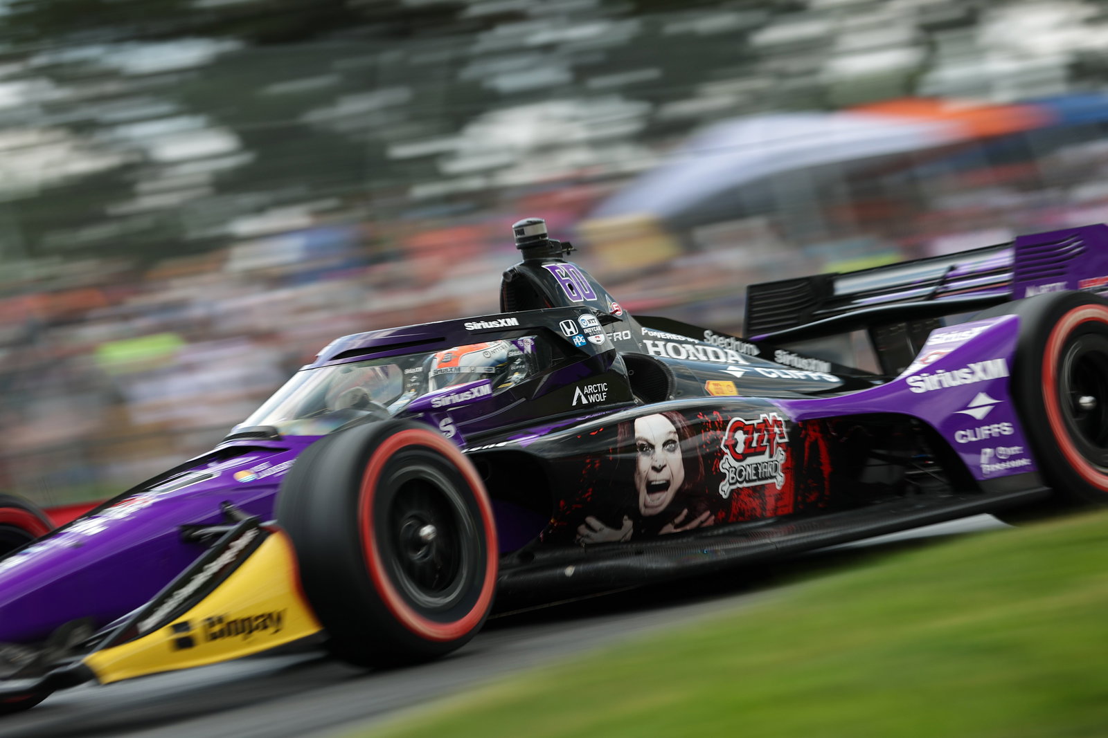 Felix Rosenqvist in his Black Sabbath liveried Meyer Shank.