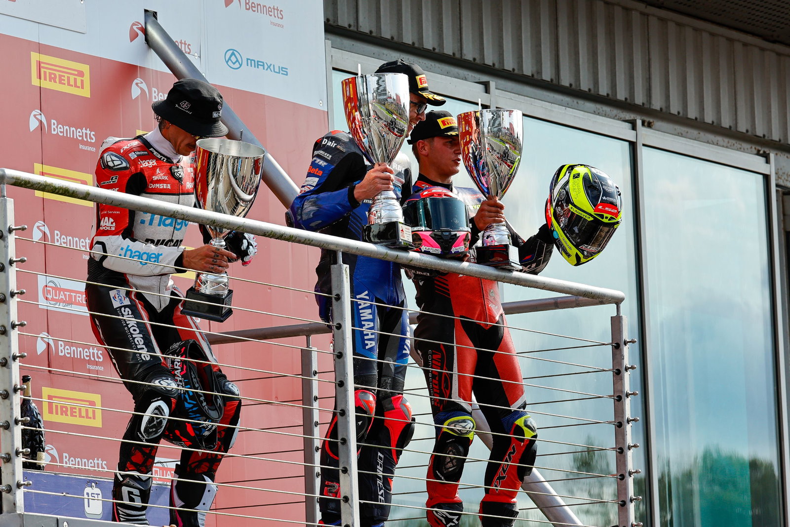 Bradley Ray, Scott Redding, Kyle Ryde, British Superbikes, BSB, 2025, Brands Hatch, Race 1 podium