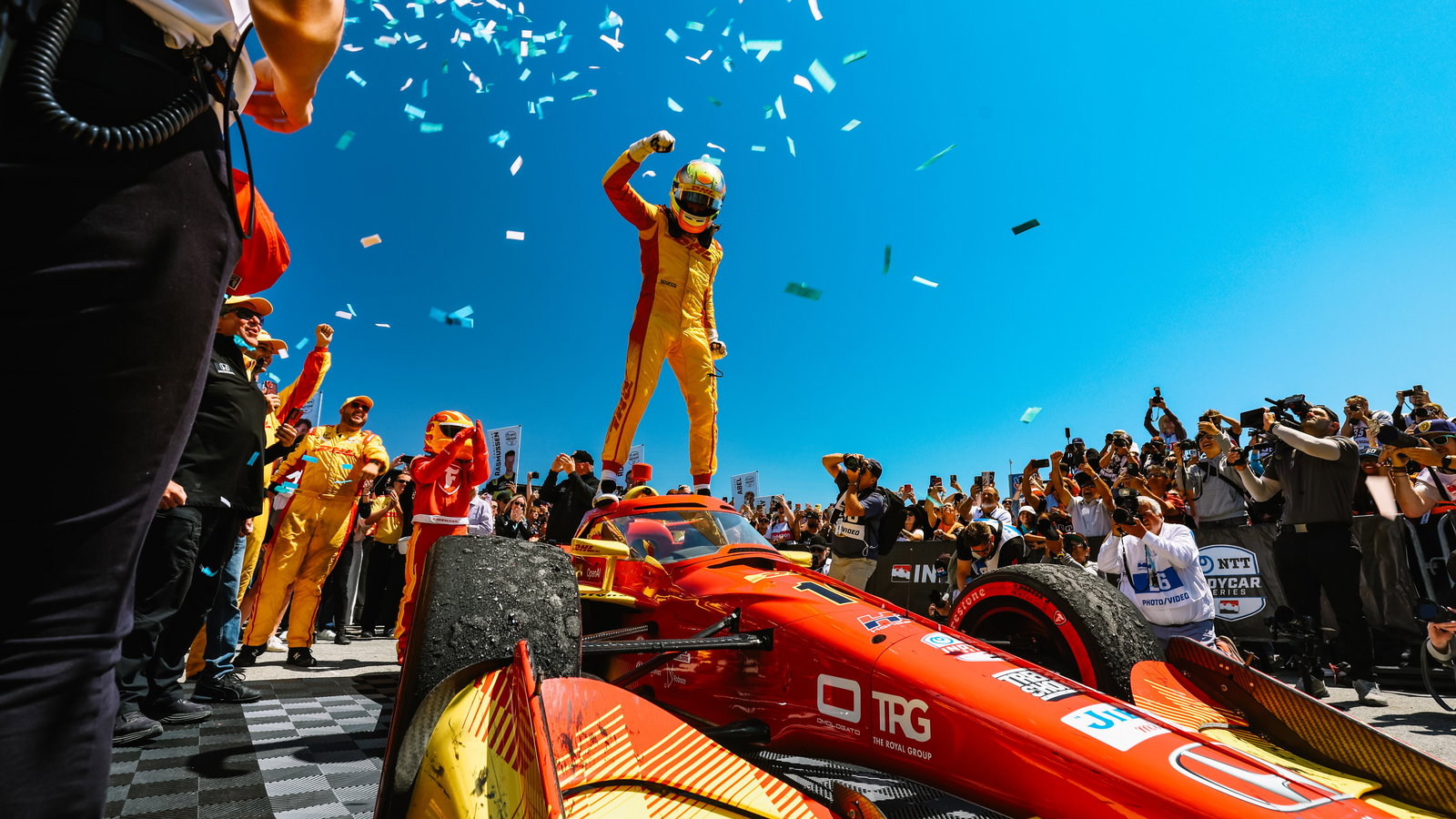 Alex Palou took his eighth win this season at Laguna Seca.