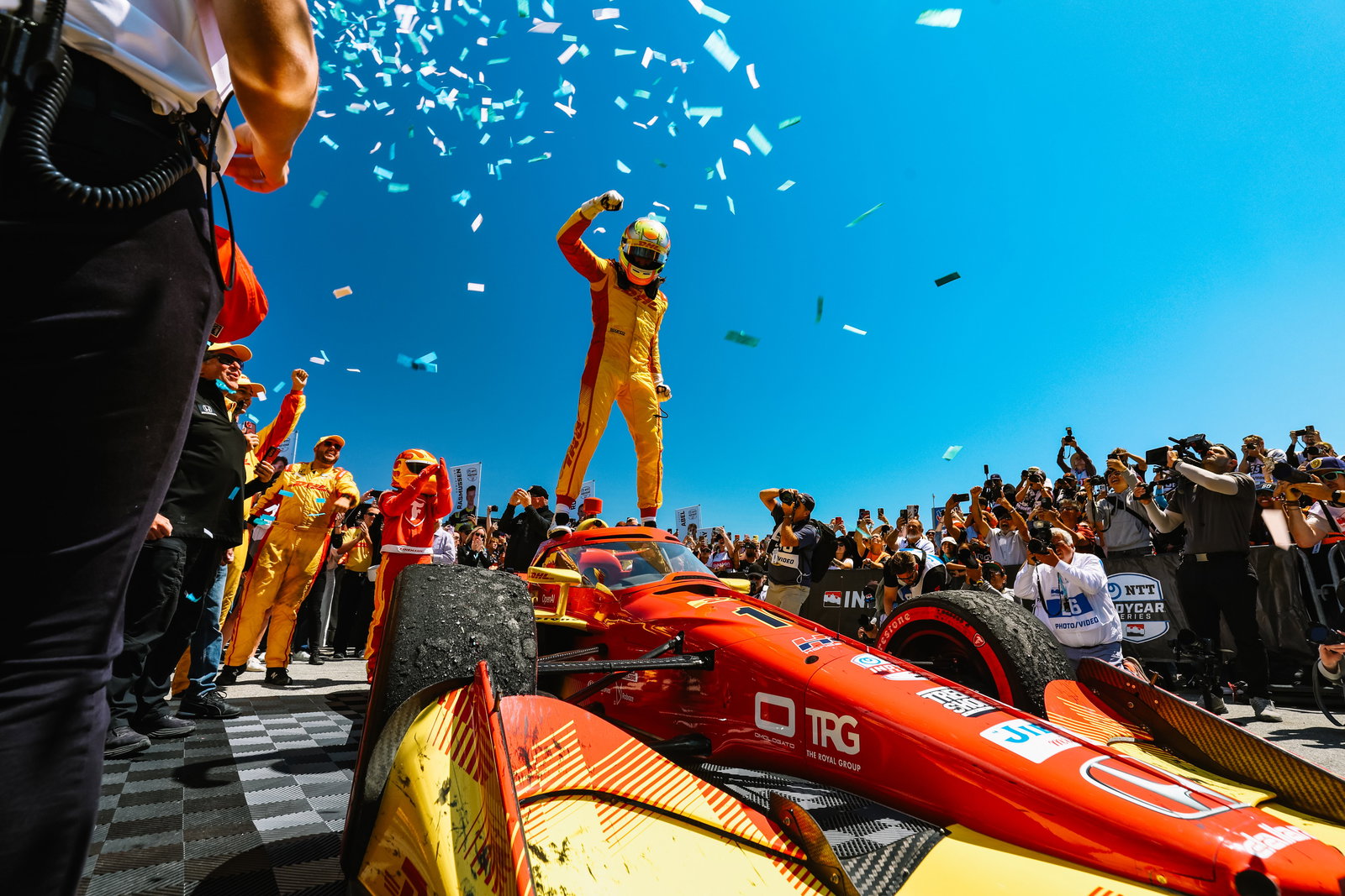 Alex Palou took his eighth win this season at Laguna Seca.