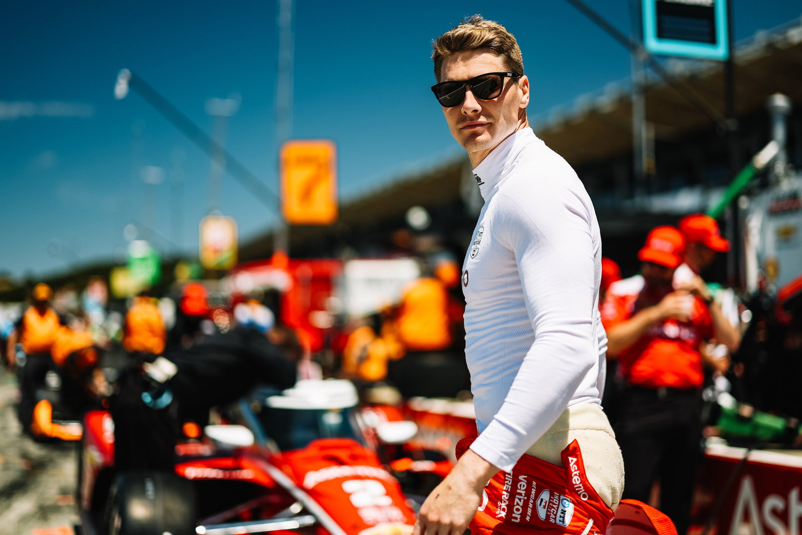 Josef Newgarden at Laguna Seca.
