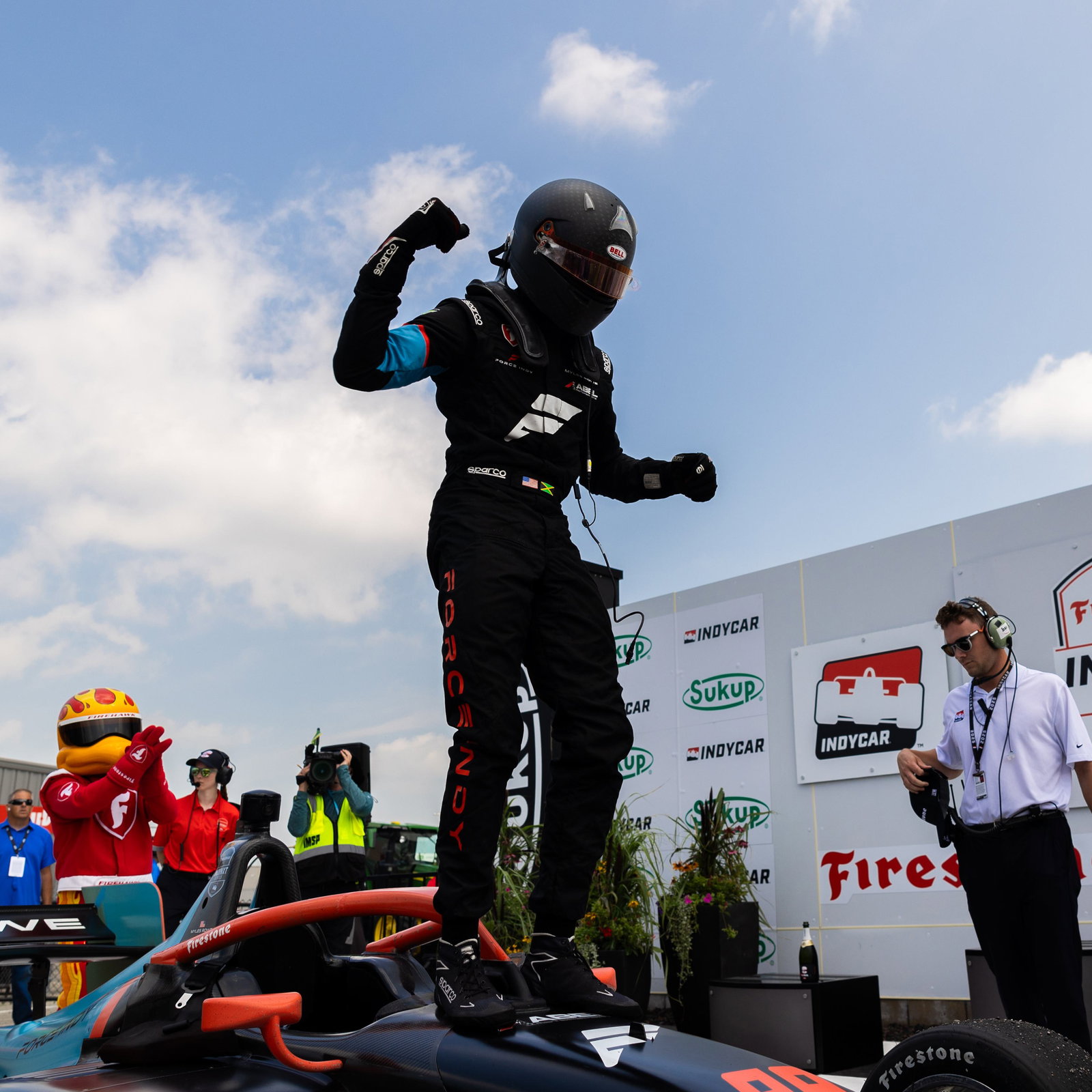 Myles Rowe became the first Black driver to win in INDY NXT in Iowa.