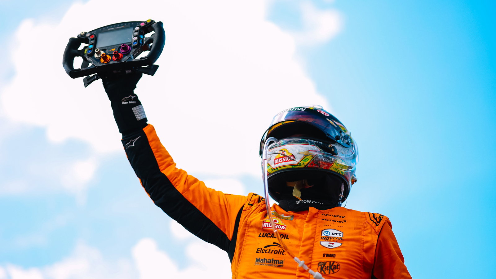 Pato O'Ward celebrates Toronto win