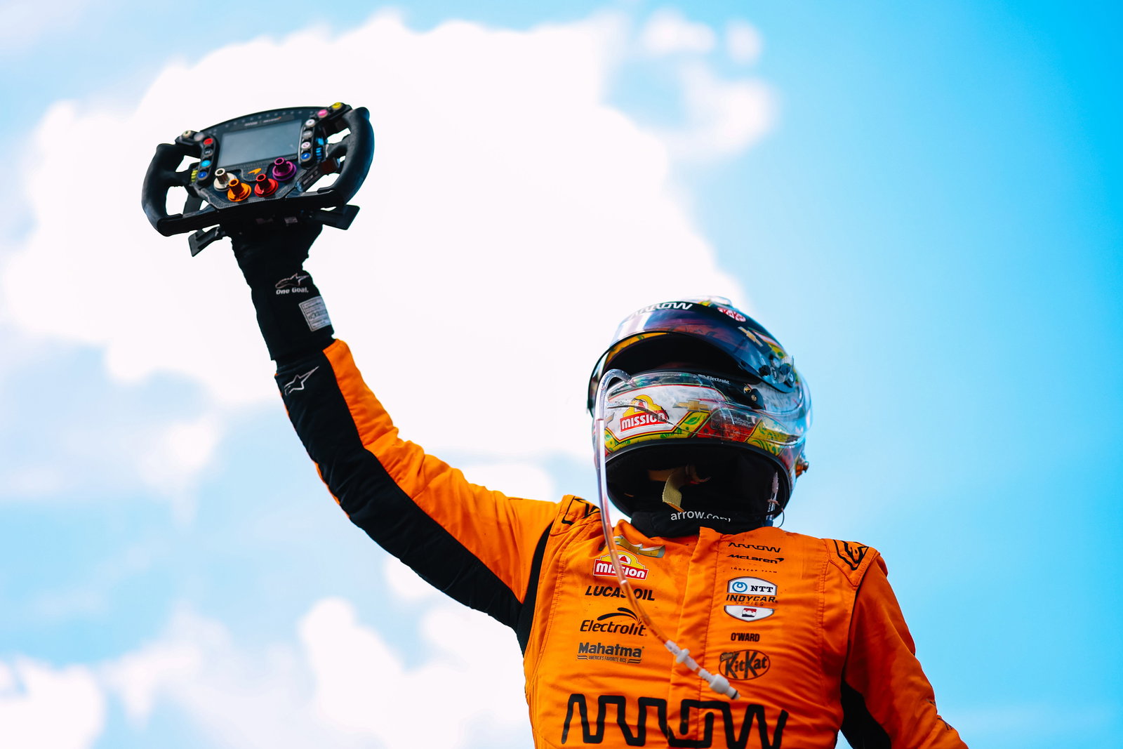 Pato O'Ward celebrates Toronto win