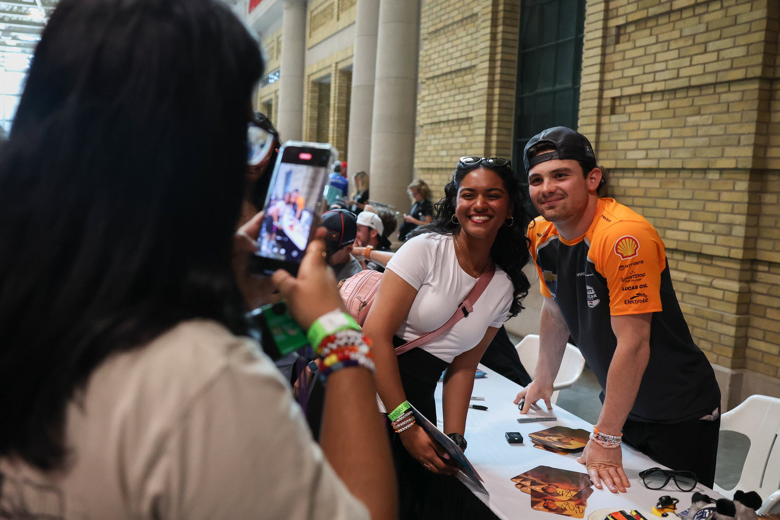 Pato O'Ward with fans in Toronto.