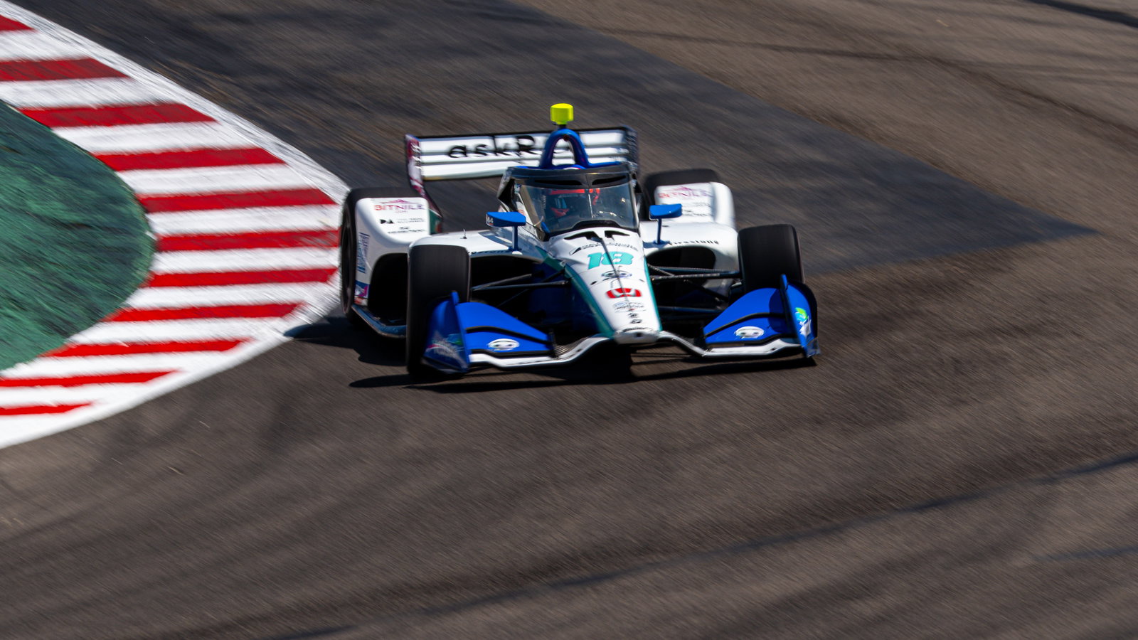 Rinus Veekay at Laguna Seca.