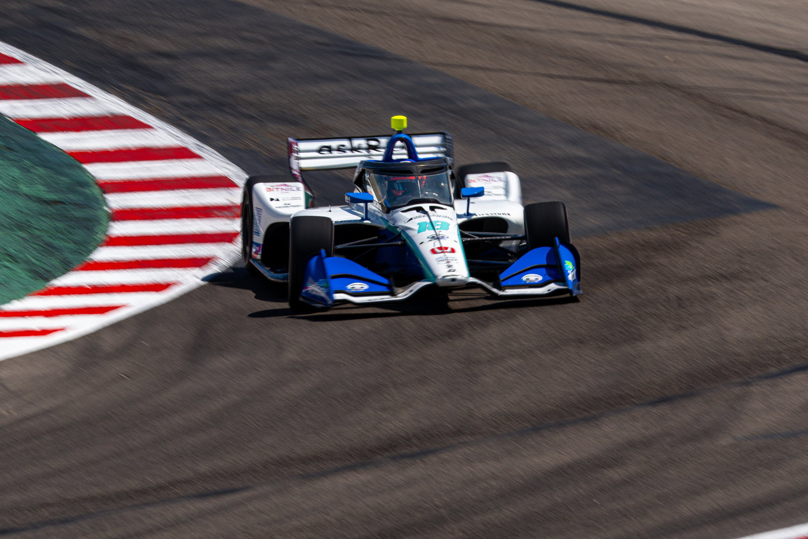 Rinus Veekay at Laguna Seca.