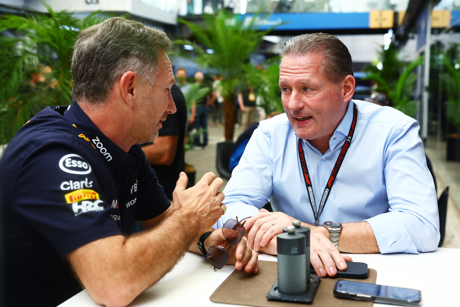 Christian Horner and Jos Verstappen are said to have argued at Silverstone