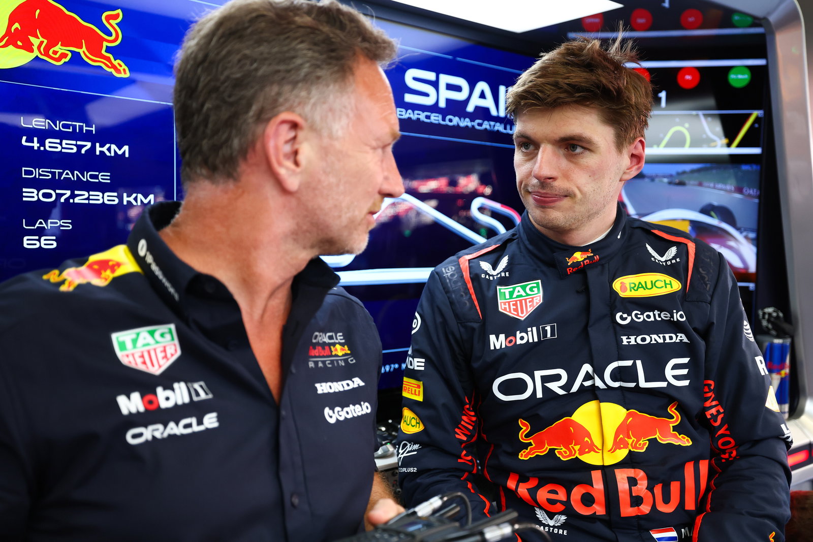 Christian Horner and Verstappen 