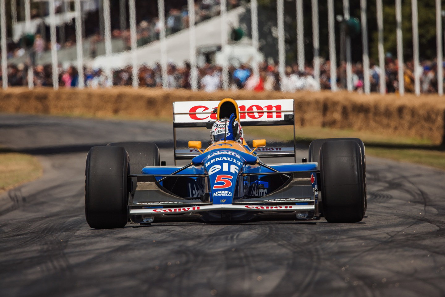 Nigel Mansell driving the Williams FW14B at Goodwood