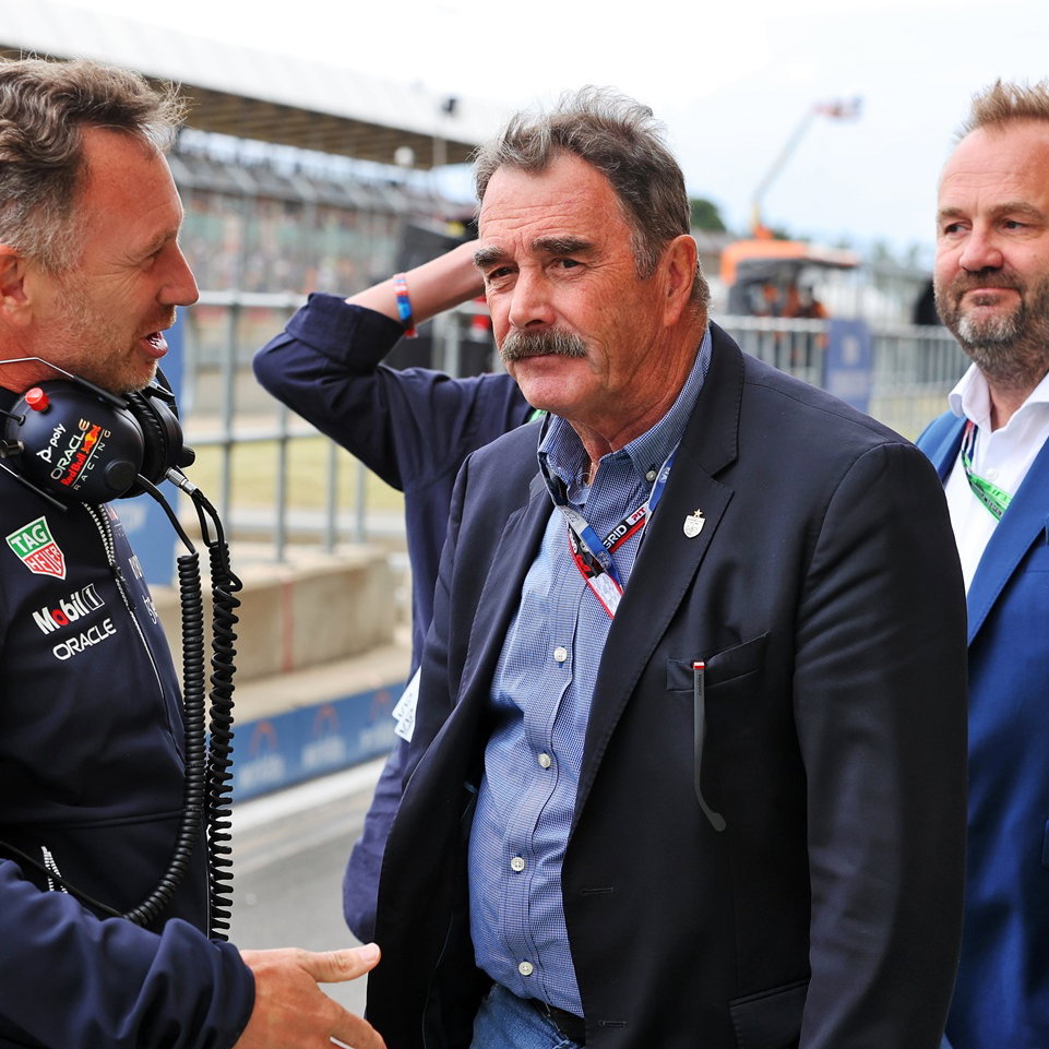 Christian Horner and Nigel Mansell