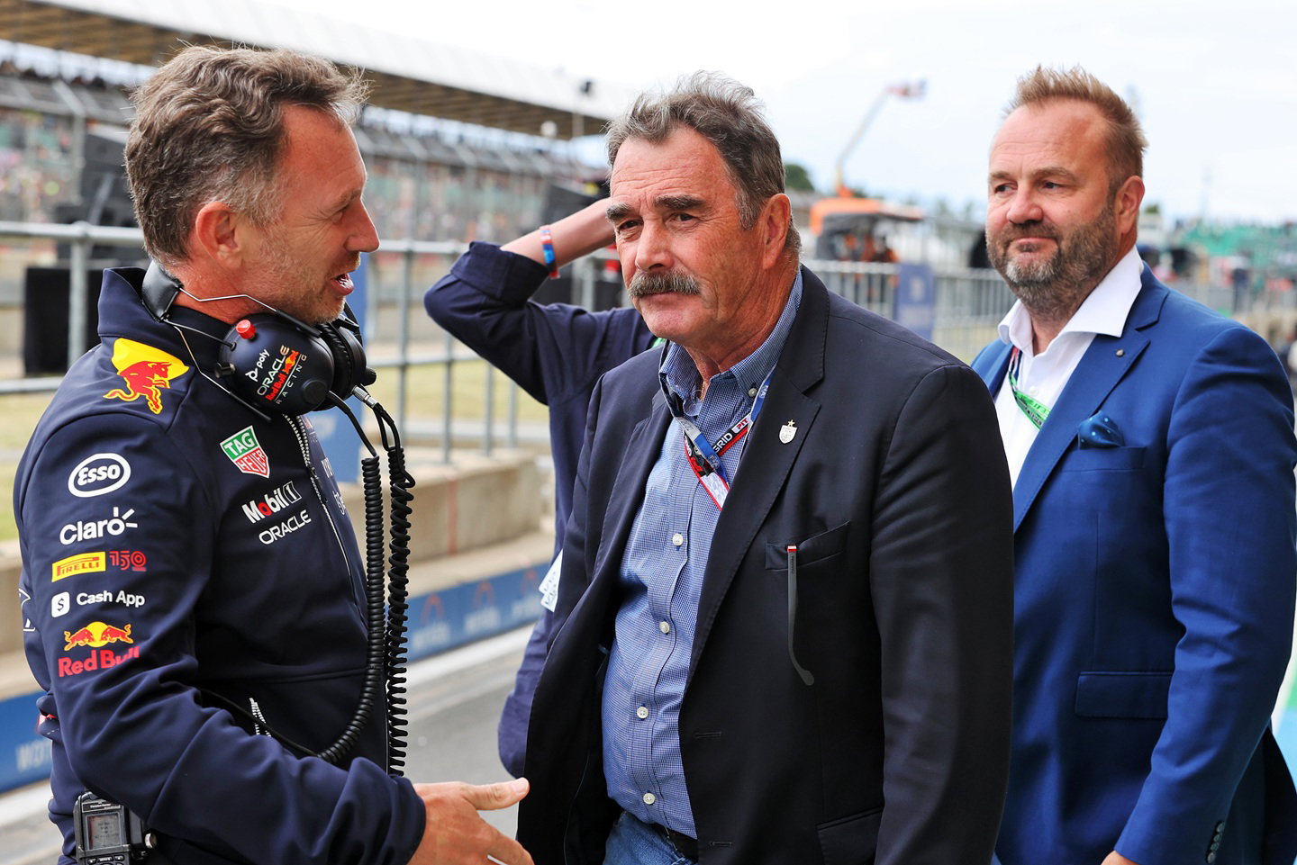Christian Horner and Nigel Mansell