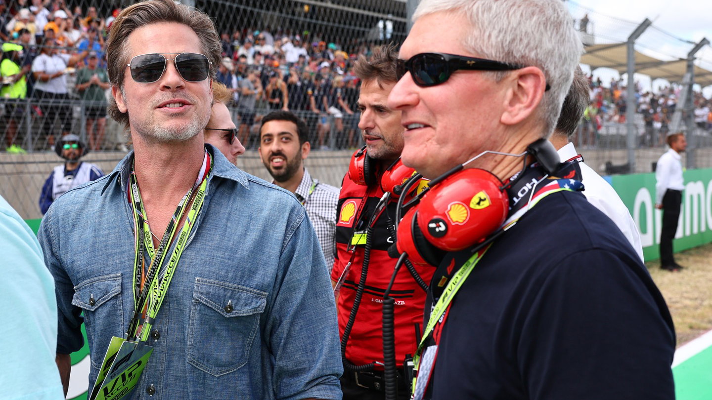 Brad Pitt and Apple CEO Tim Cook
