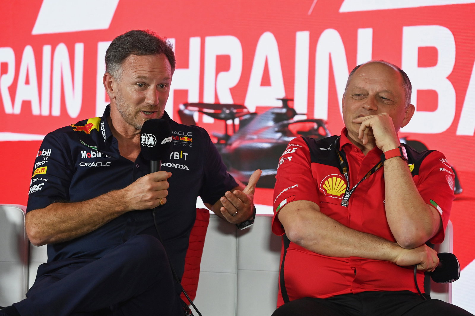 Christian Horner and Fred Vasseur 