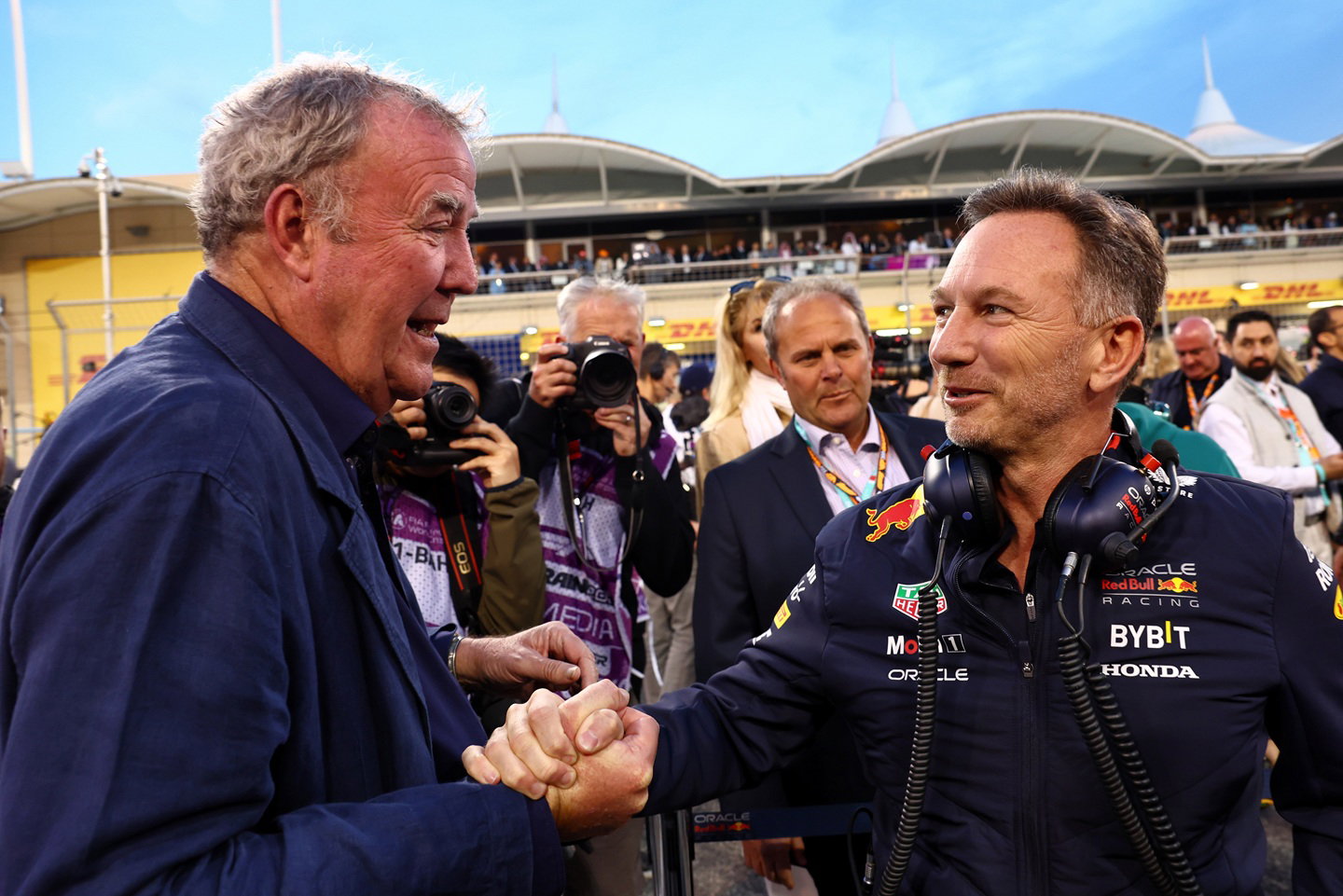 Jeremy Clarkson and Christian Horner
