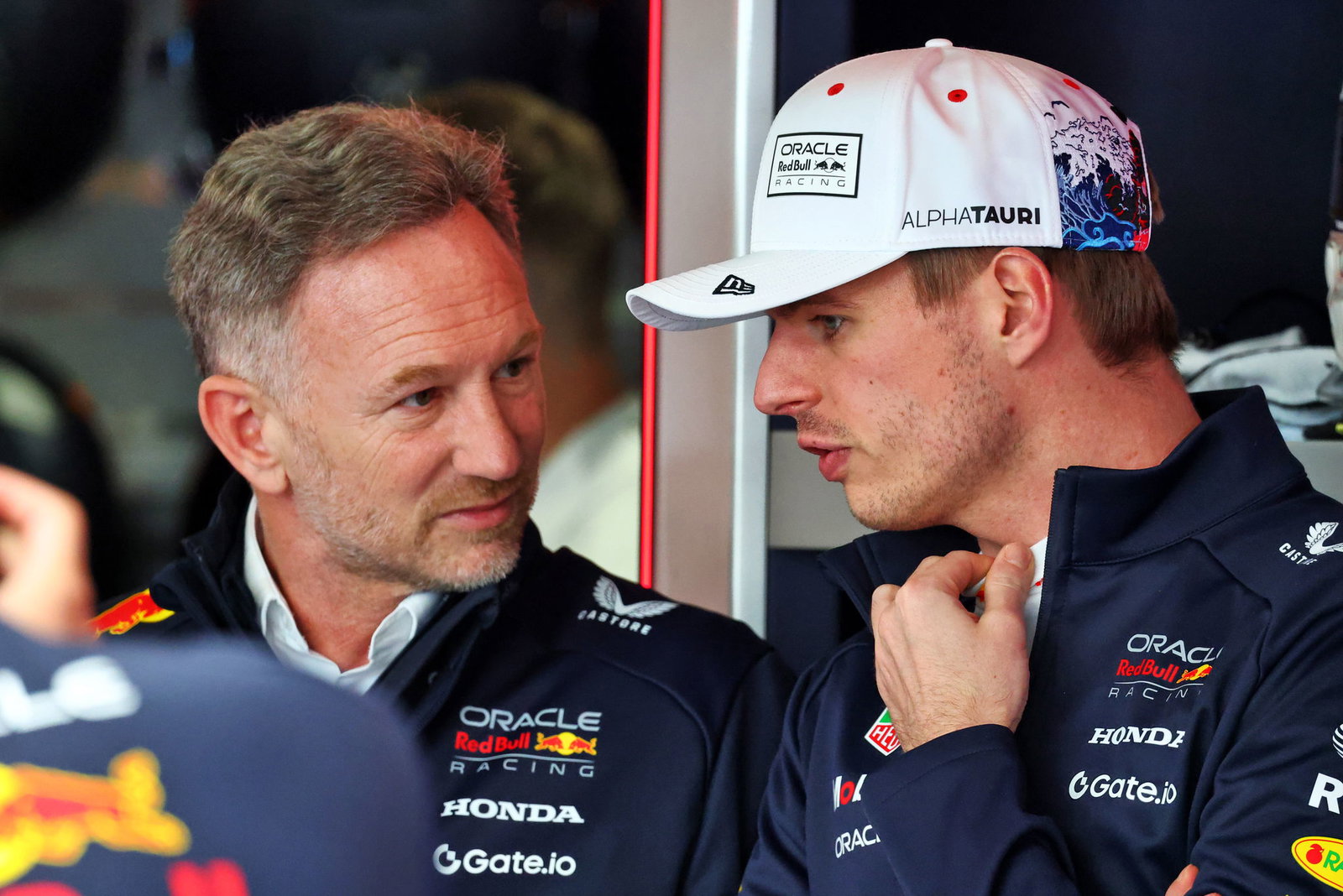 Christian Horner and Max Verstappen