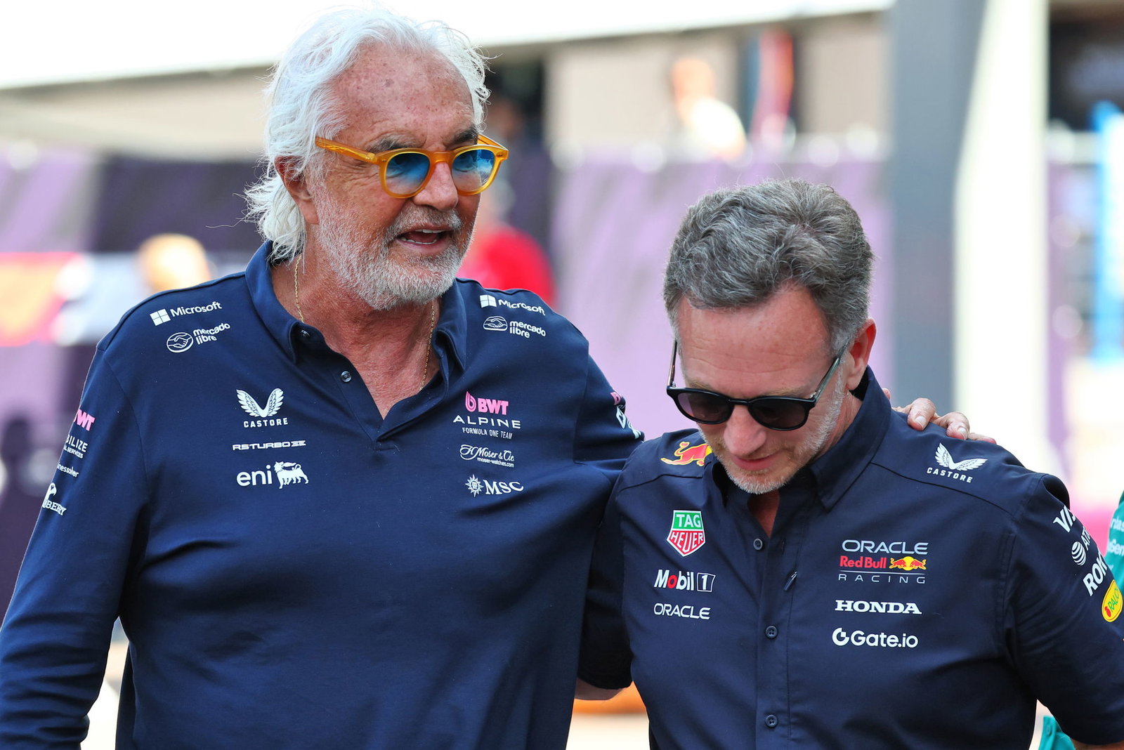Flavio Briatore and Christian Horner