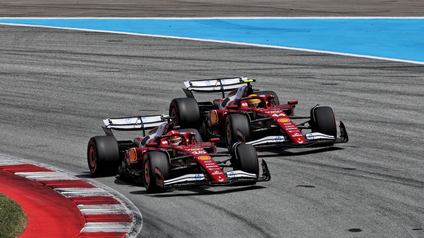 Charles Leclerc and Lewis Hamilton