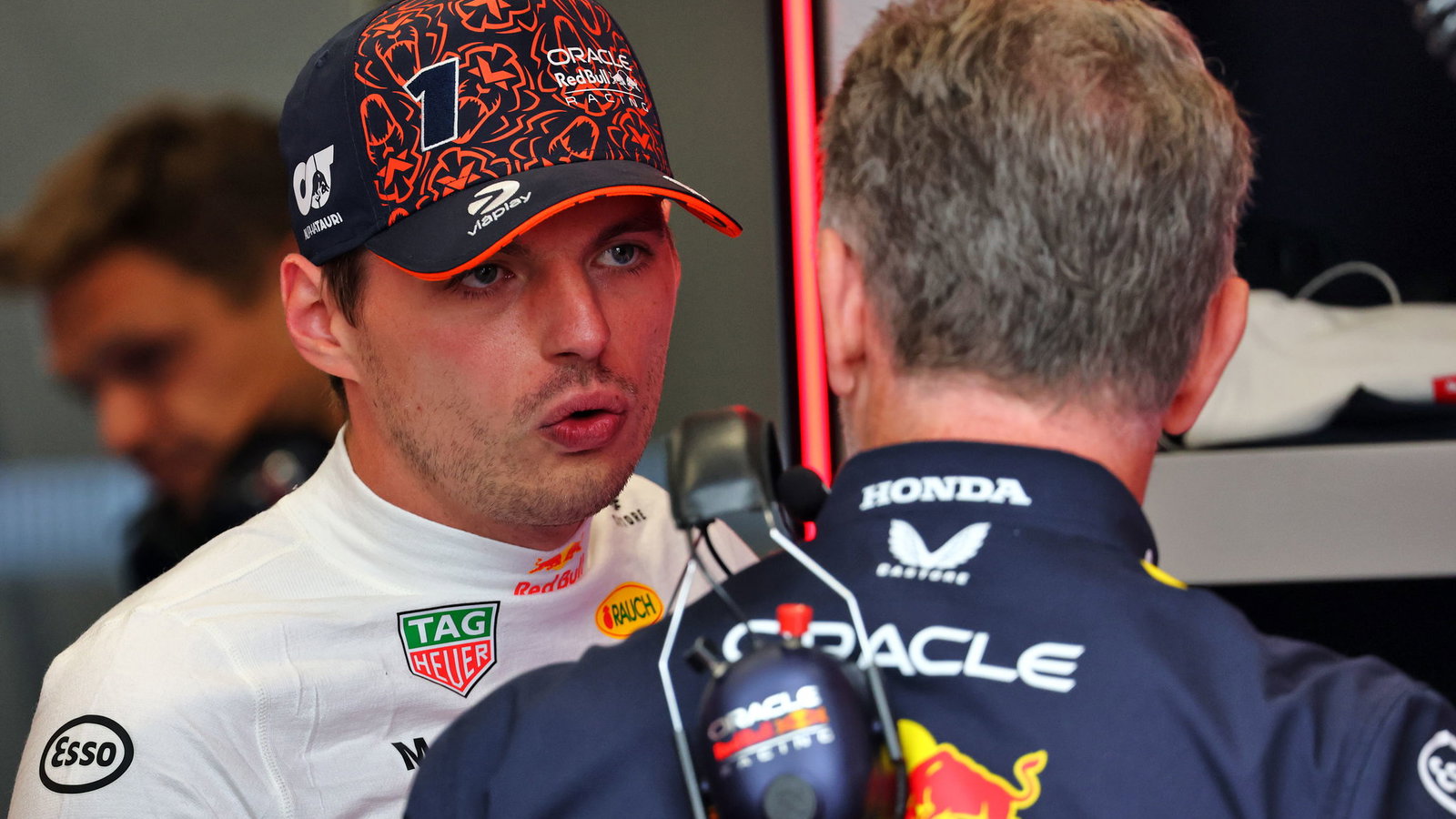 Max Verstappen and Christian Horner