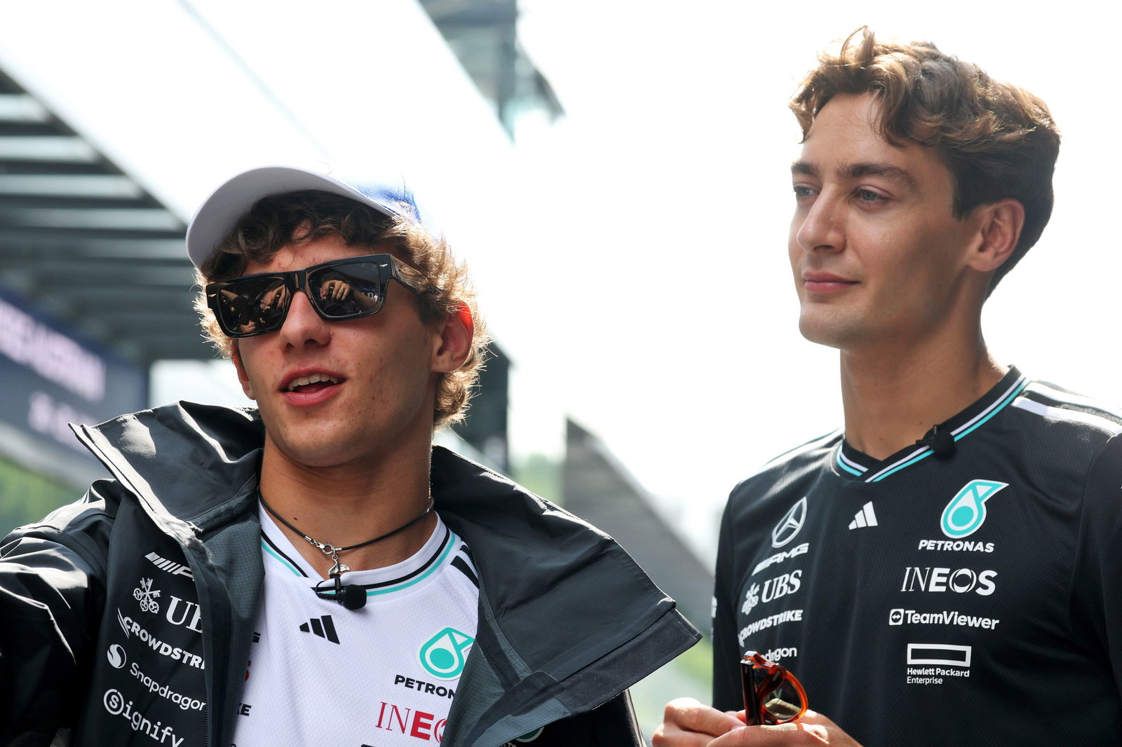 Kimi Antonelli and George Russell