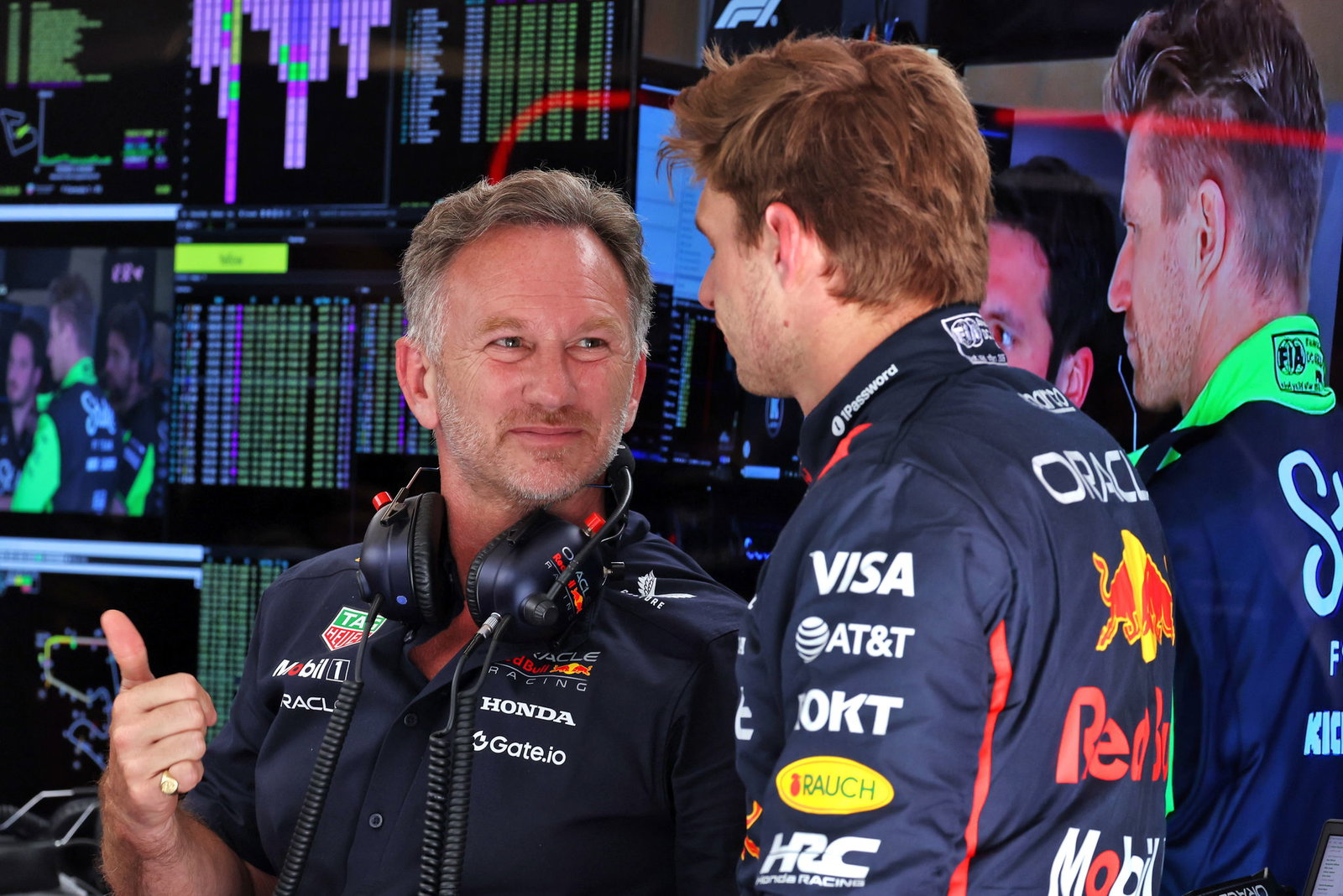 Christian Horner and Max Verstappen