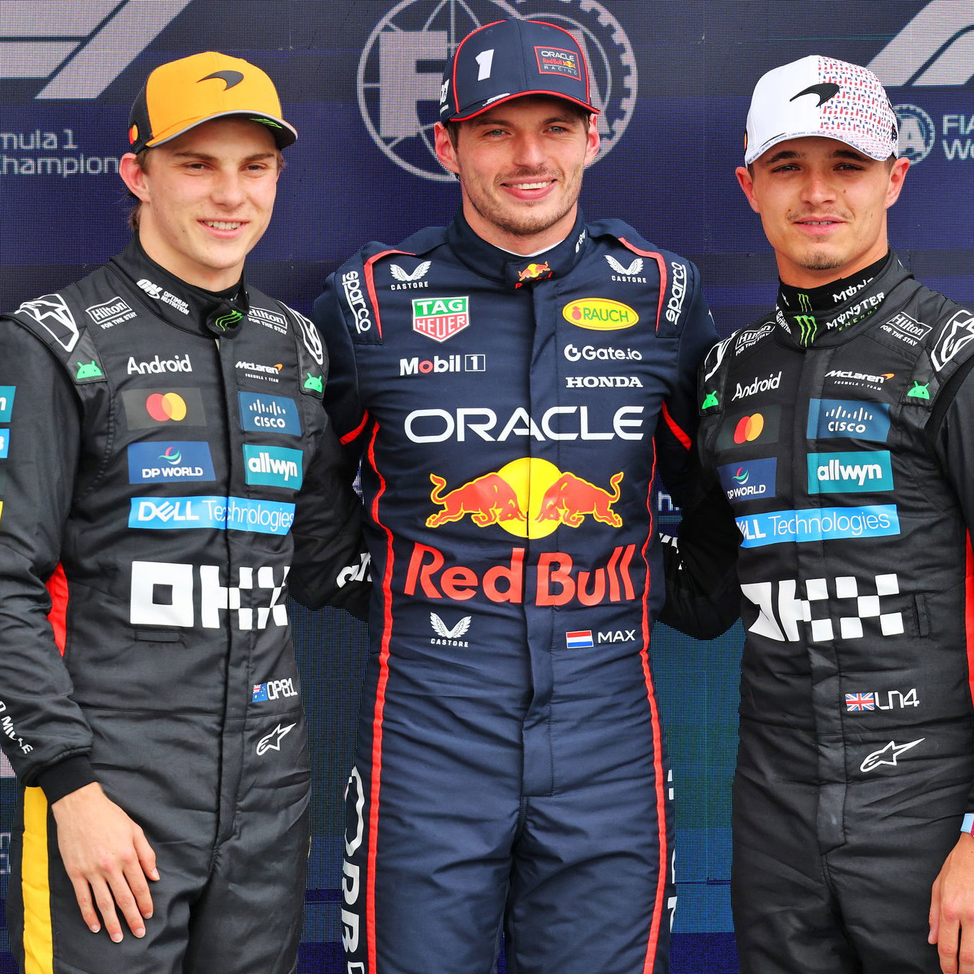 The top three qualifiers at Silverstone
