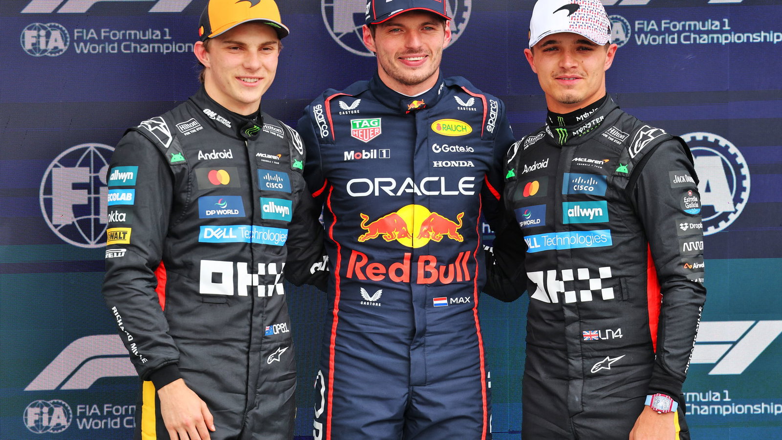 The top three qualifiers at Silverstone