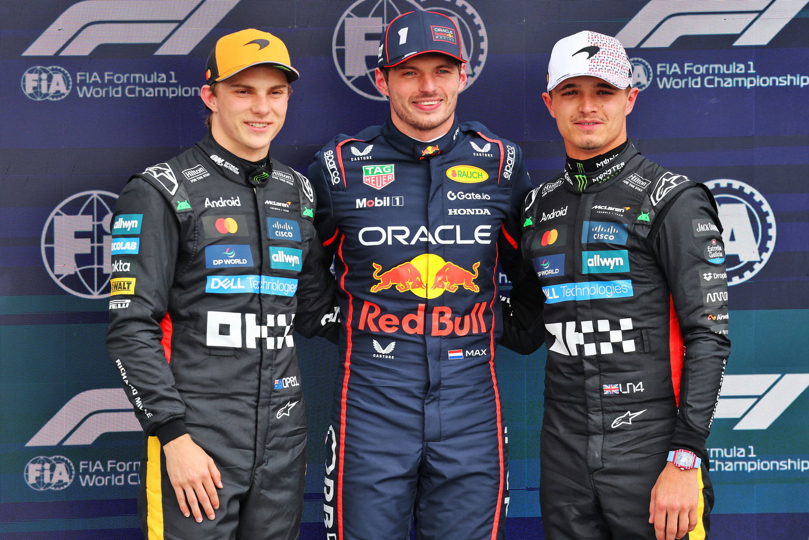 The top three qualifiers at Silverstone