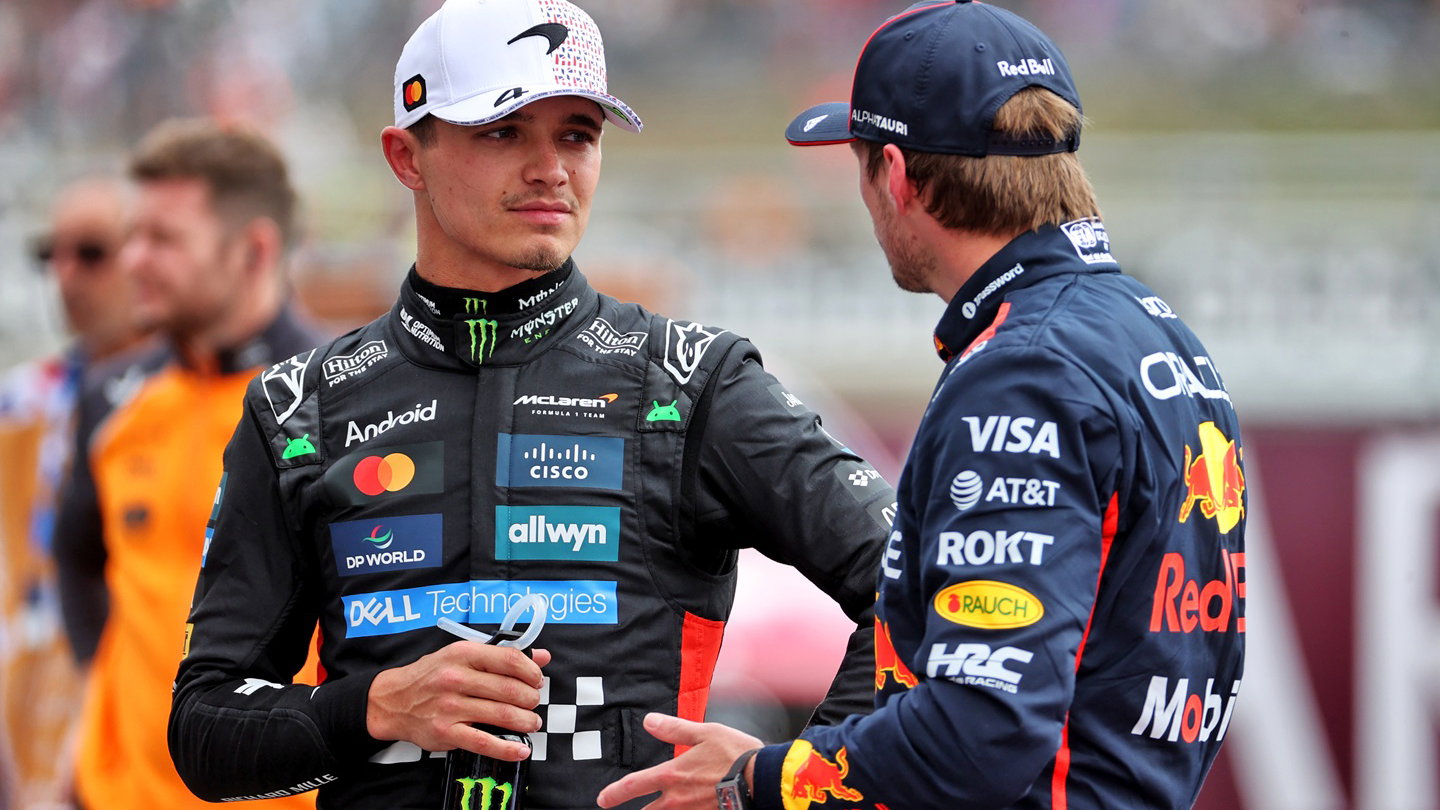 Lando Norris and Max Verstappen