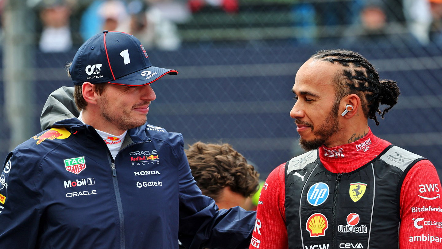 Lewis Hamilton and Max Verstappen