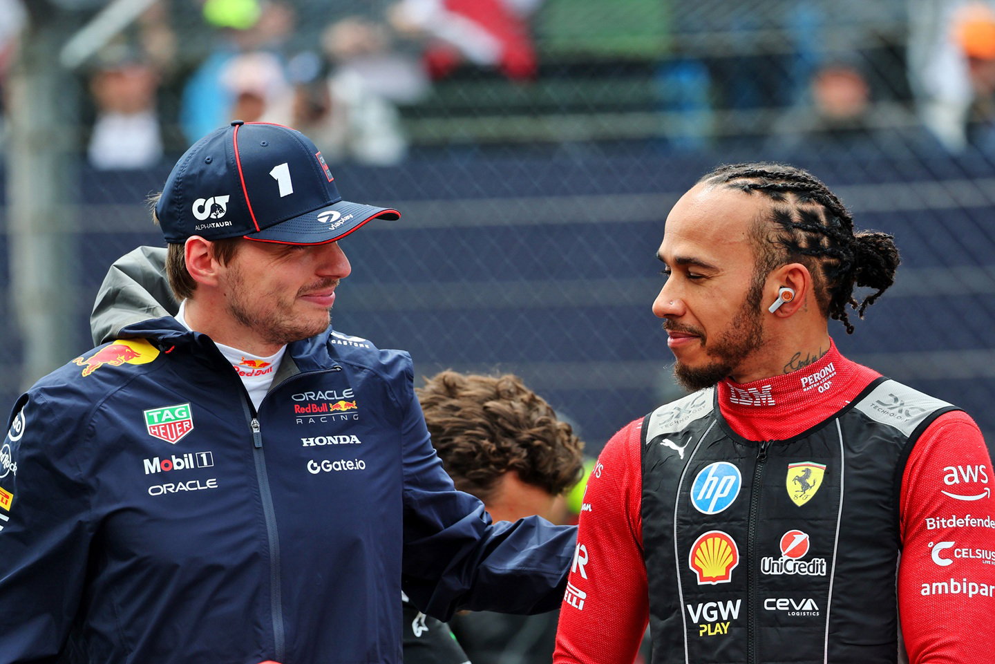 Lewis Hamilton and Max Verstappen
