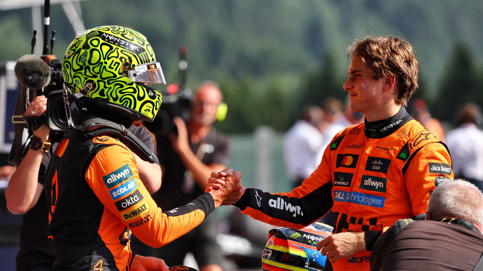 Lando Norris and Oscar Piastri locked out the front row at Spa