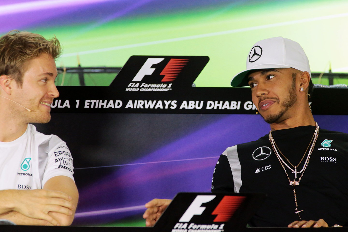 Nico Rosberg and Lewis Hamilton