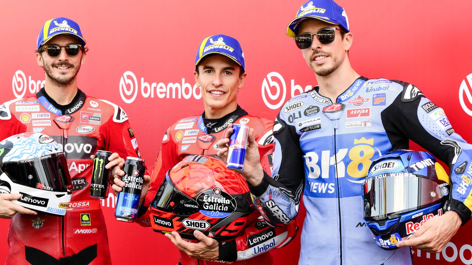 Alex Marquez, Marc Marquez, Francesco Bagnaia