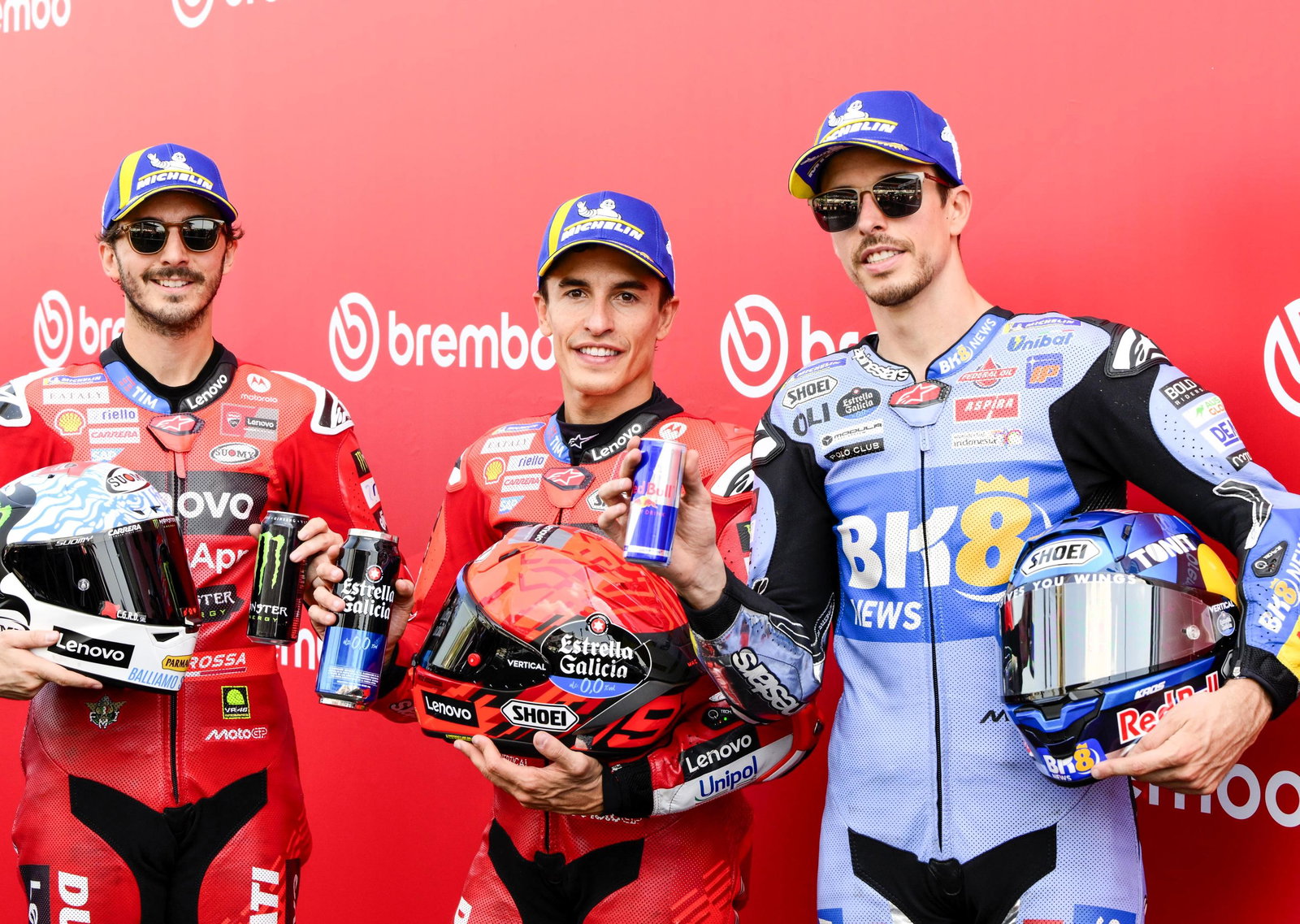 Alex Marquez, Marc Marquez, Francesco Bagnaia