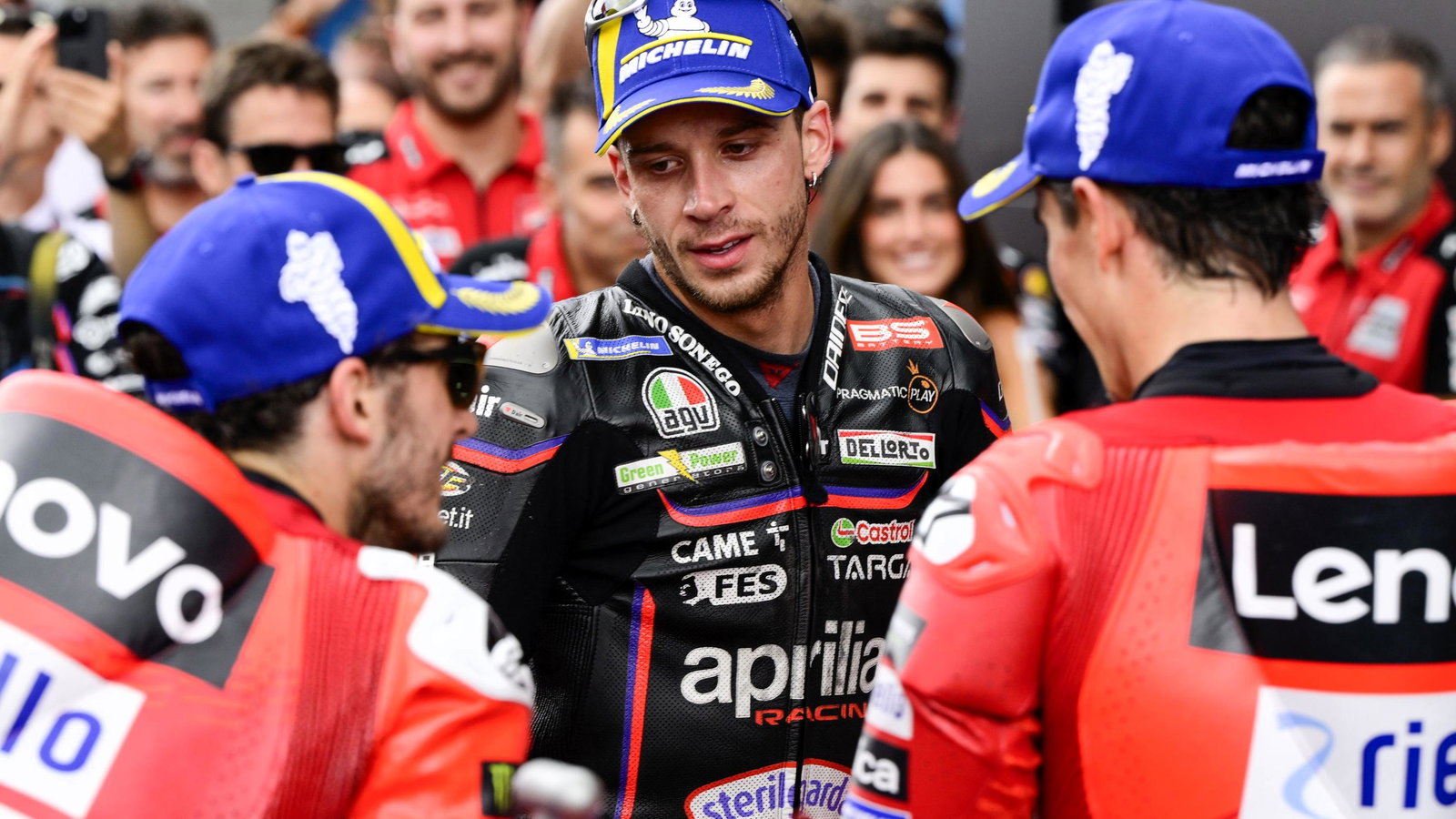 Bezzecchi, Bagnaia, Marc Marquez