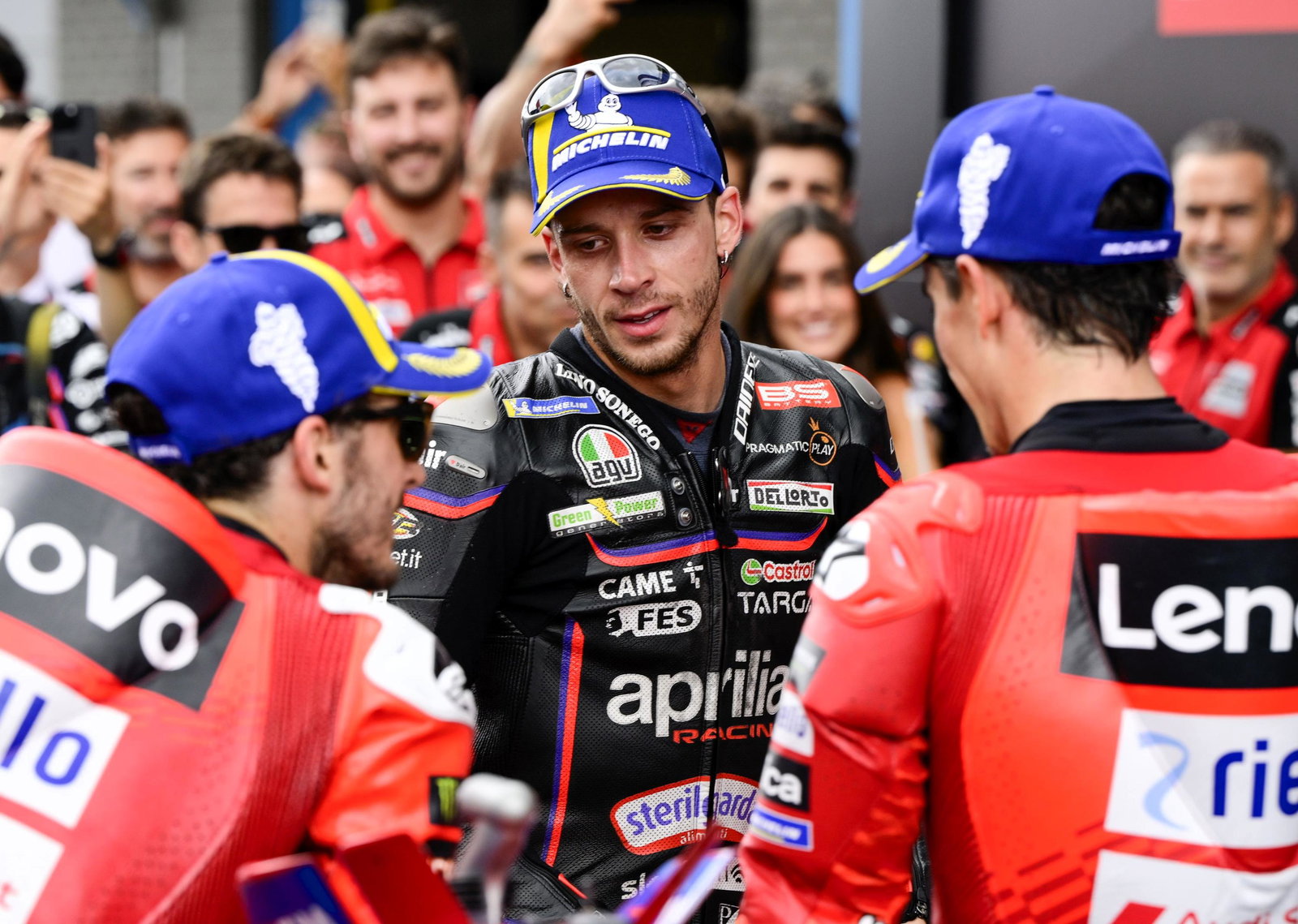 Bezzecchi, Bagnaia, Marc Marquez