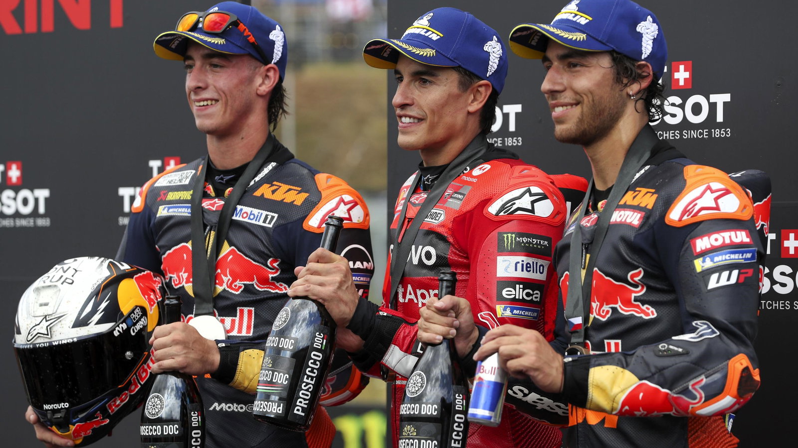 Marc Marquez, Pedro Acosta, Enea Bastianini, 2025 Brno Sprint