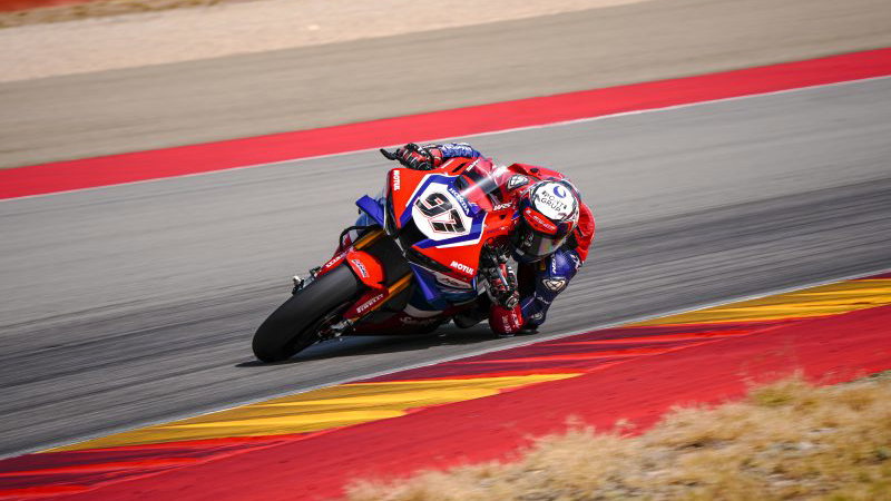 Xavi Vierge, 2025 WorldSBK Aragon Test. Credit: Honda HRC.