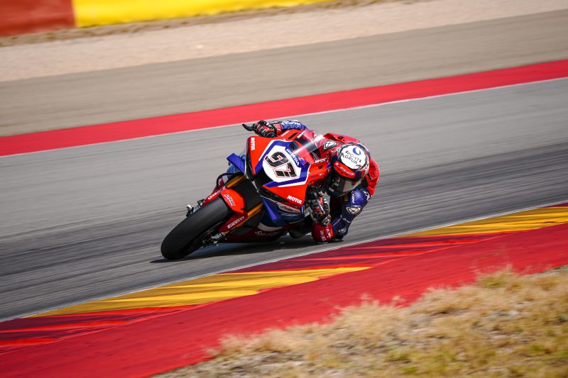 Xavi Vierge, 2025 WorldSBK Aragon Test. Credit: Honda HRC.