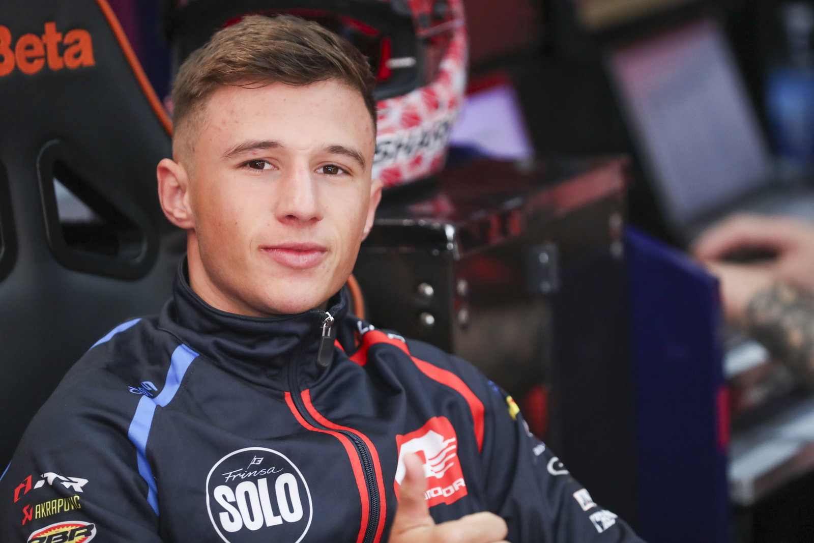 Sergio Garcia, 2025 Moto2 Spanish Grand Prix, pit box. Credit: Gold and Goose.