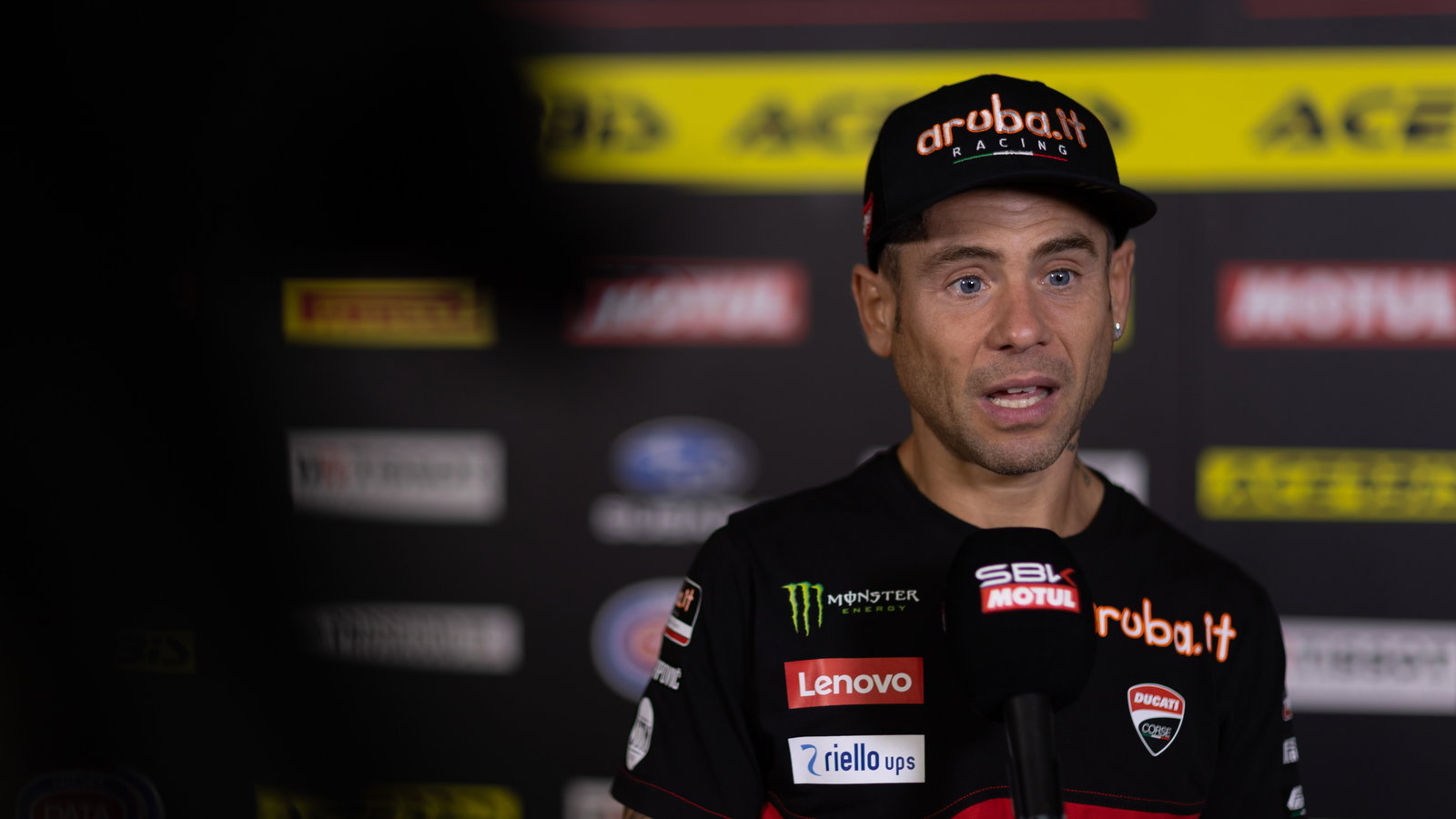 Alvaro Bautista, 2025 Hungarian WorldSBK, media debrief. Credit: Gold and Goose.