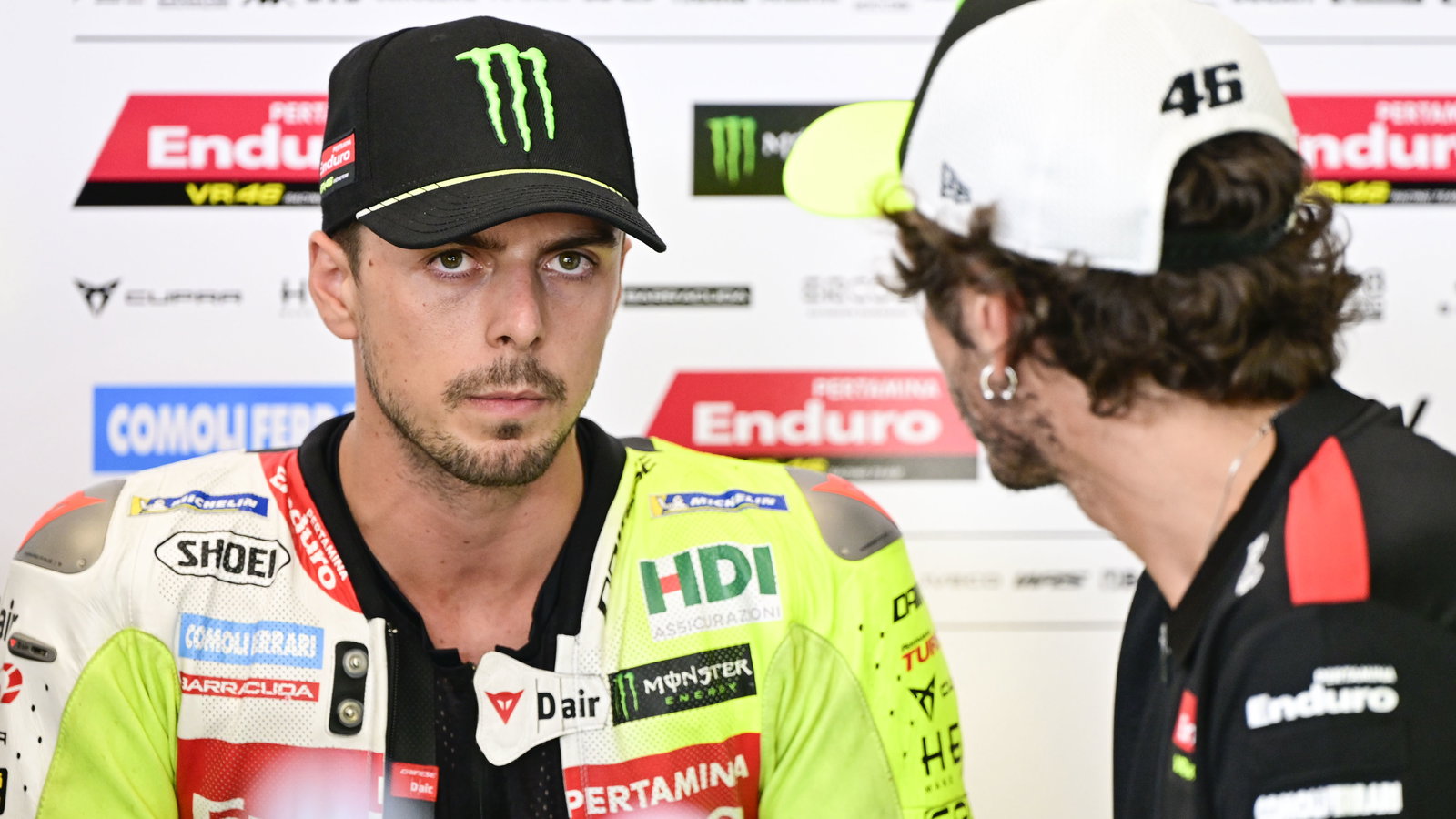 Fabio Di Giannantonio, Valentino Rossi, 2025 MotoGP Austrian Grand Prix, pit box. Credit: Gold and Goose.