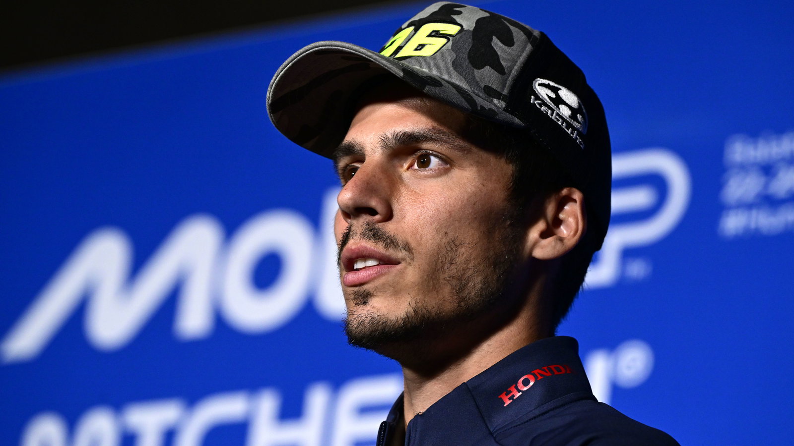 Joan Mir, 2025 MotoGP Hungarian Grand Prix, press conference. Credit: Gold and Goose.