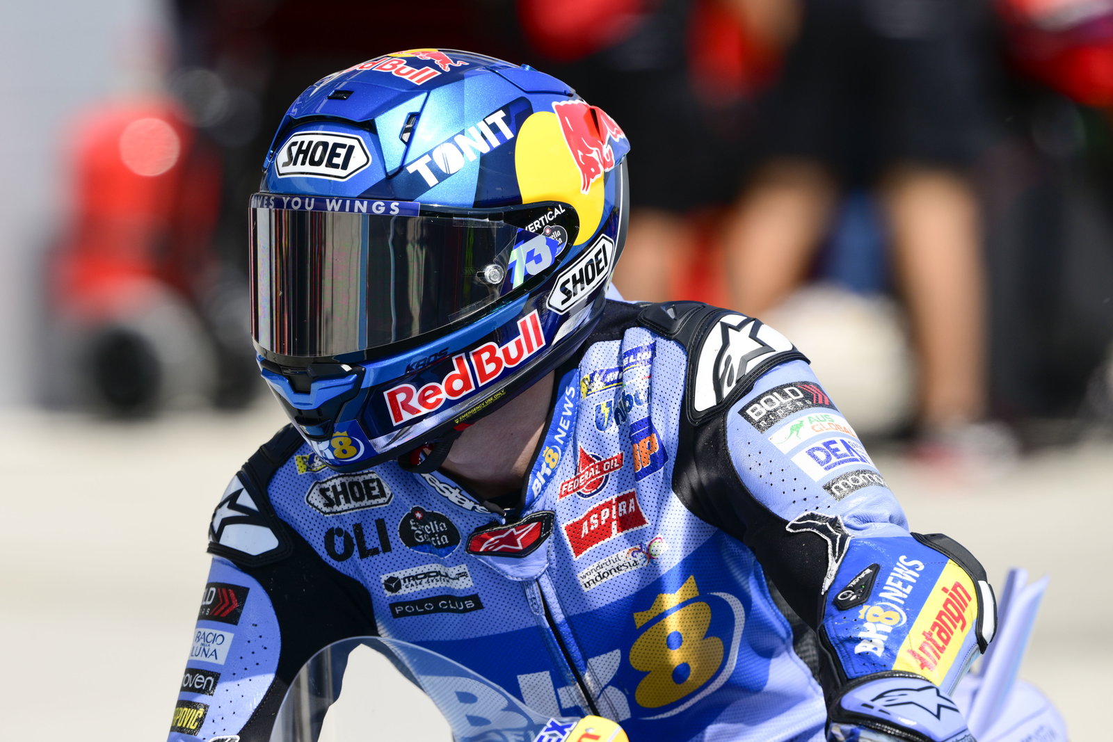 Alex Marquez, 2025 MotoGP Hungarian Grand Prix, pit lane. Credit: Gold and Goose.