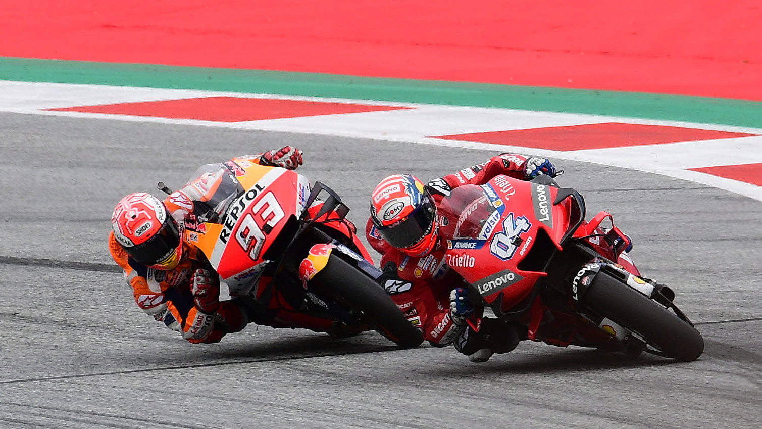 Marc Marquez, Andrea Dovizioso, 2019 Austrian MotoGP