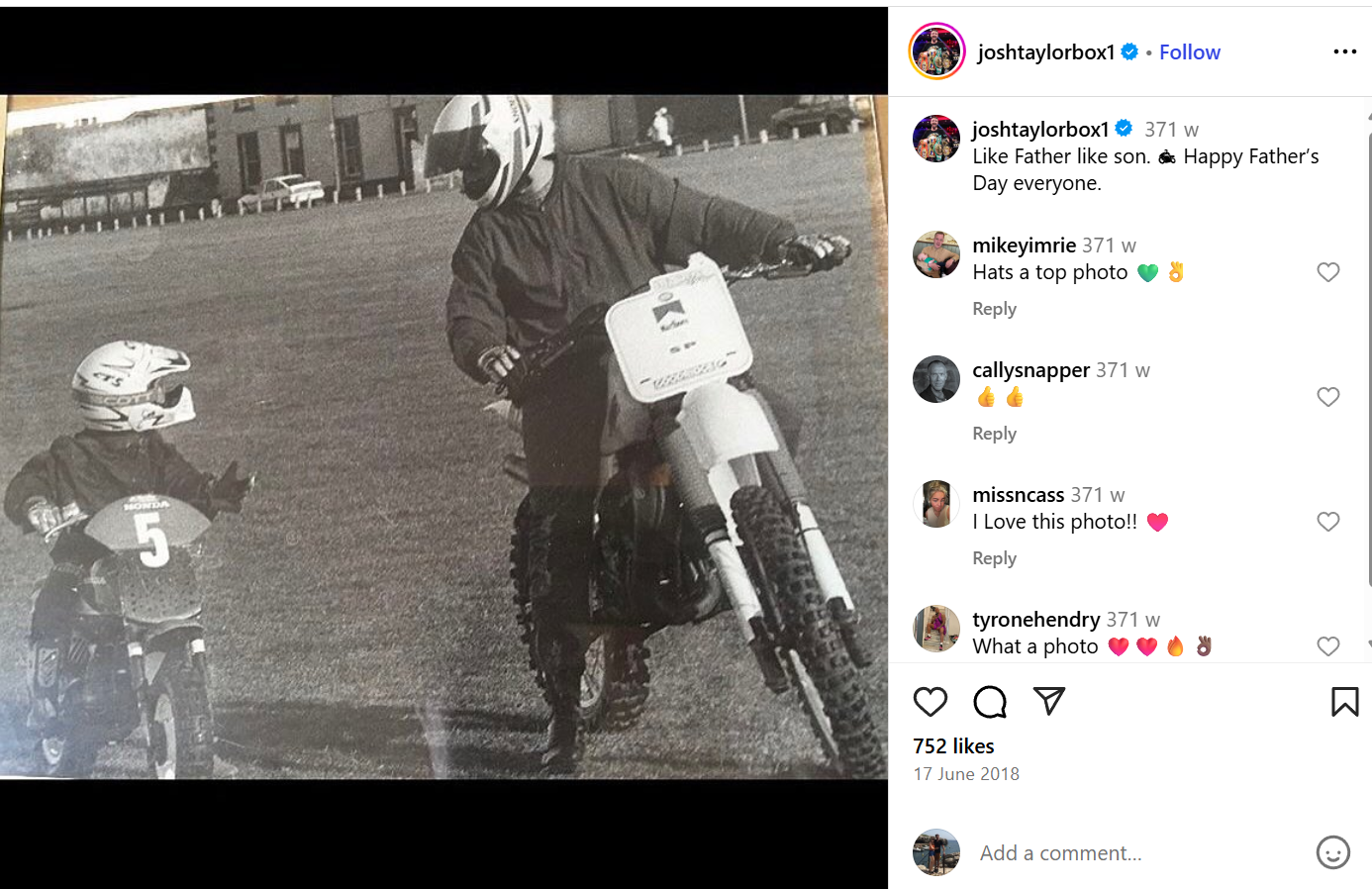 Josh Taylor and his dad